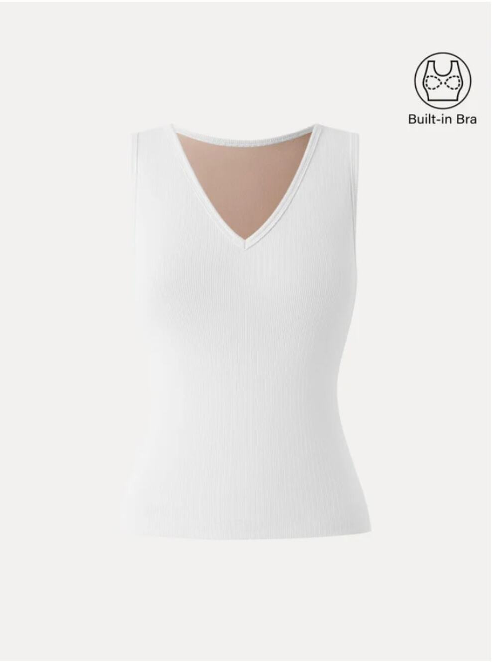 OGL Stretch Cotton Pointelle V-neck Sleeveless Bra Tank NWT SIZE XS